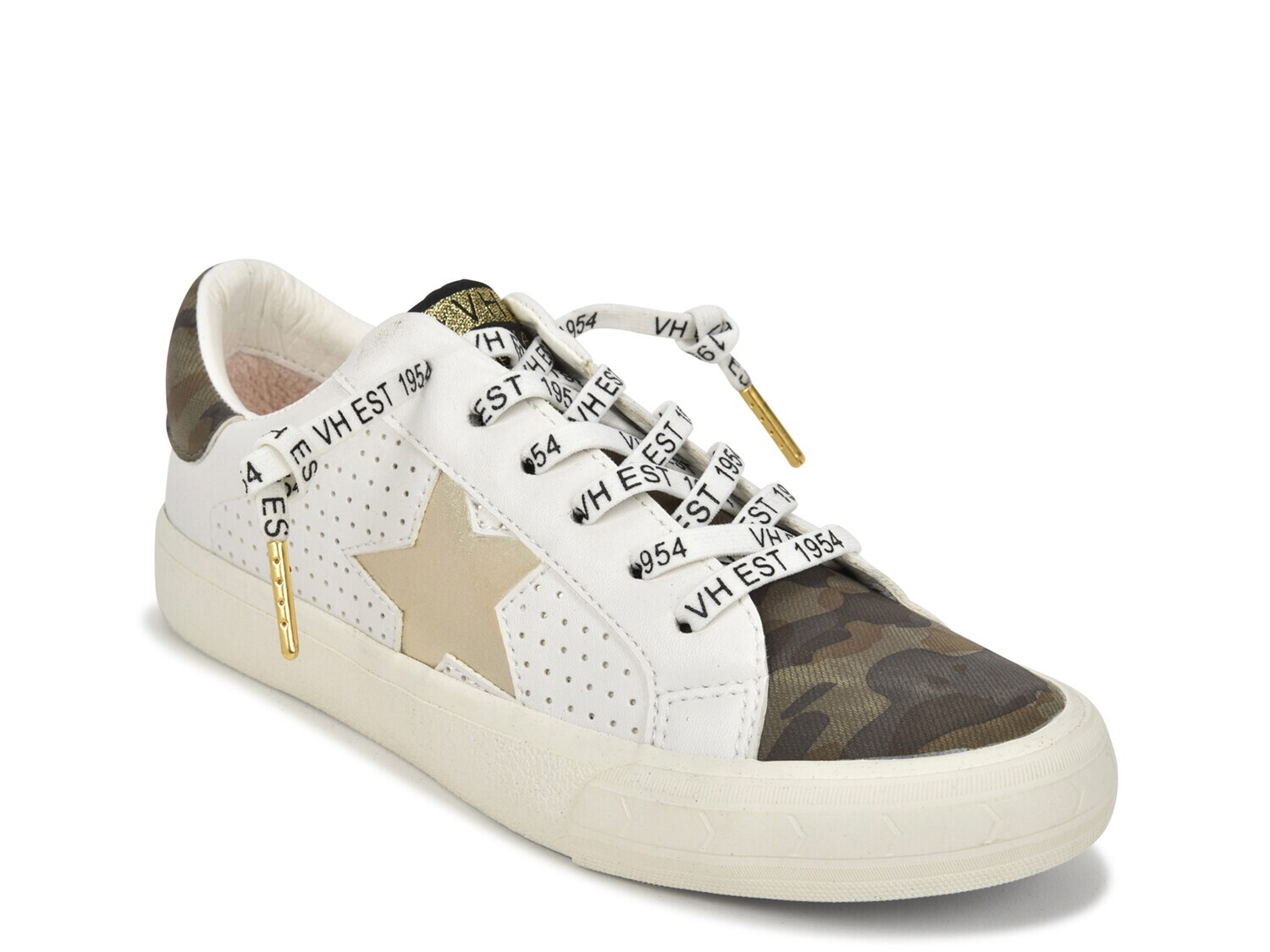 

Кроссовки без шнуровки Vintage Havana Grande, цвет White/Dark Green Camouflage Leather