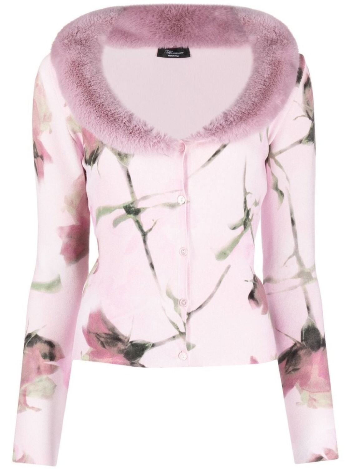 

Blumarine кардиган с цветочным принтом, розовый