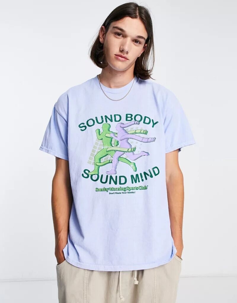 

Синяя футболка Vintage Supply Sound Body Sound Mind