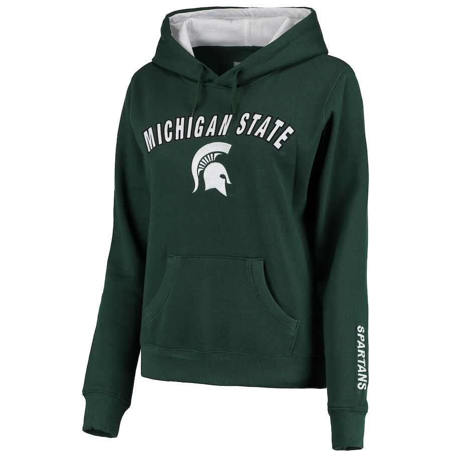 

Пуловер с капюшоном Colosseum Michigan State Spartans, зеленый