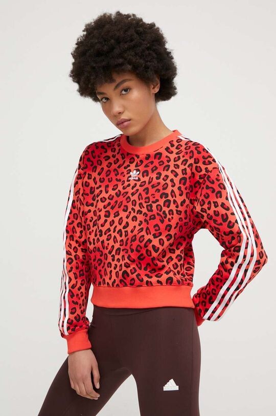

Хлопковая толстовка adidas Originals, красный