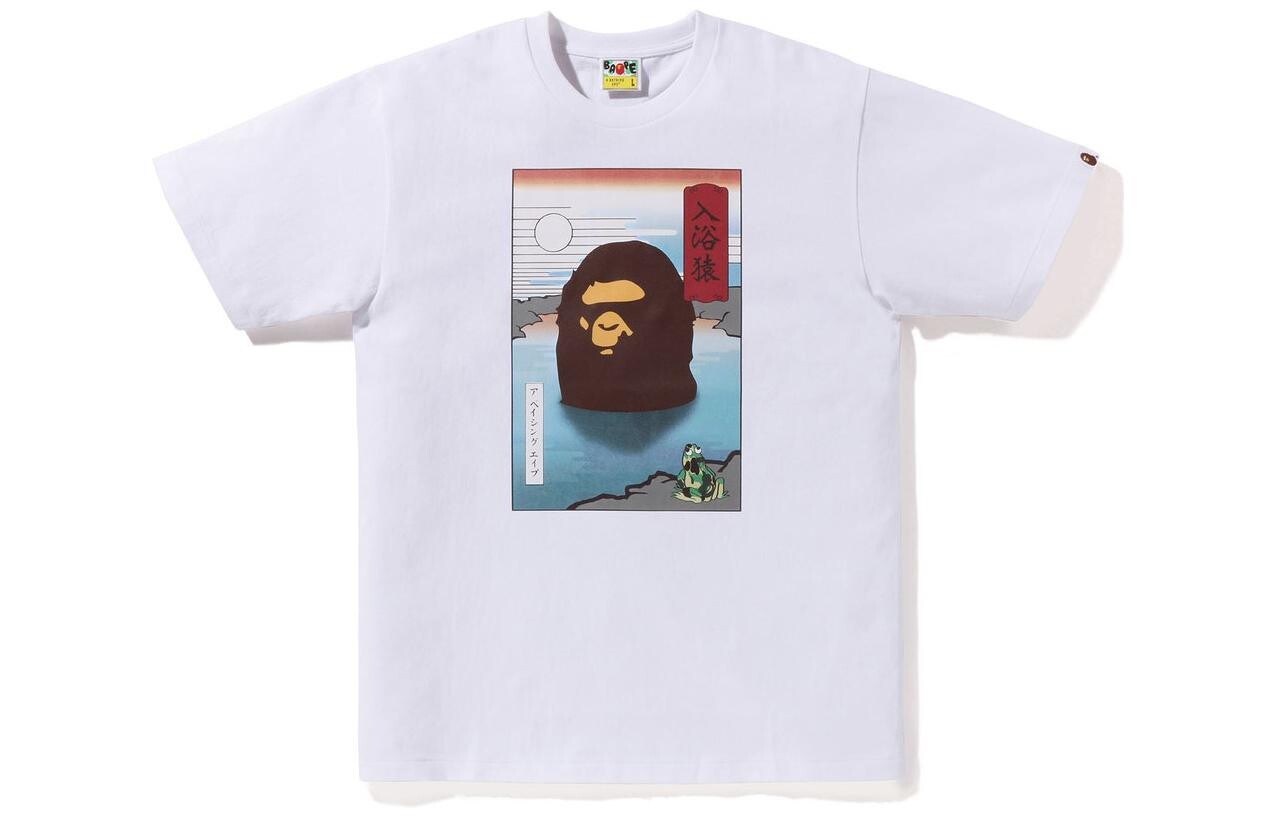 

BAPE Japan Эксклюзивная футболка с японским сувениром #1 A Bathing Ape, черный
