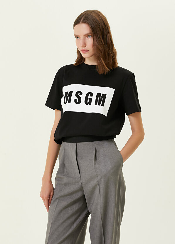 

Черная футболка с логотипом Msgm, Черный