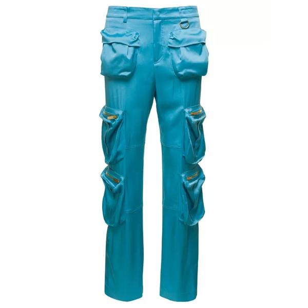 

Брюки light cargo pants with macro patch pockets in Blumarine, синий