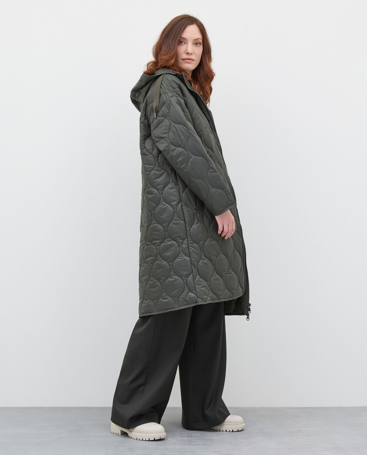 

Длинная стеганая парка для женщин NICE&CHIC, коричневый