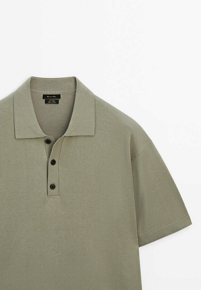 

Рубашка-поло Short Sleeve Massimo Dutti, темно-зеленая