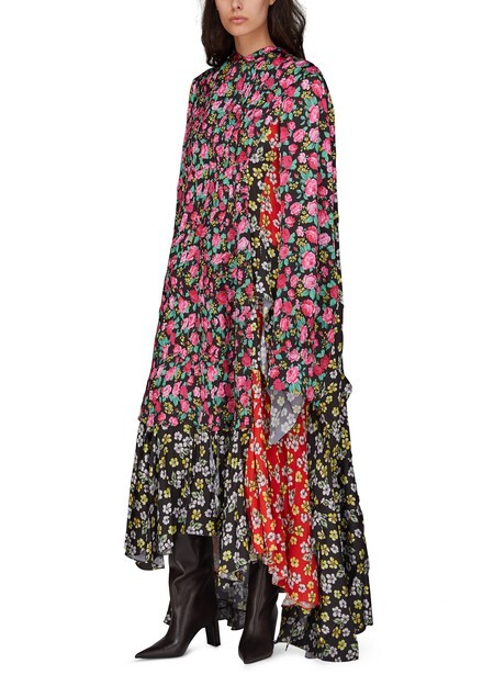 

Заплатанное длинное платье Balenciaga