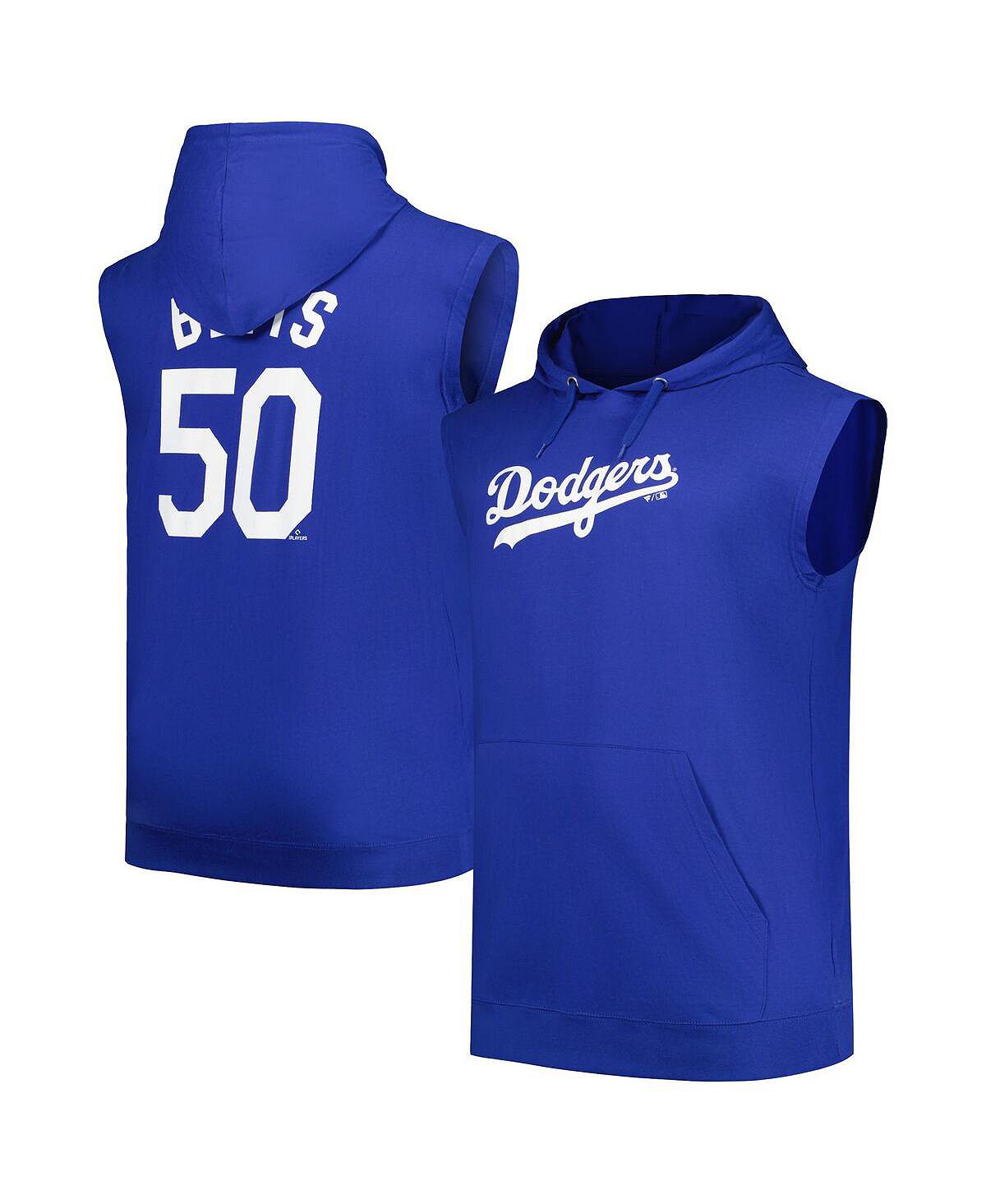 Мужская брендовая толстовка с капюшоном Mookie Betts Royal Los Angeles Dodgers с именем и номером Muscle Tank Fanatics