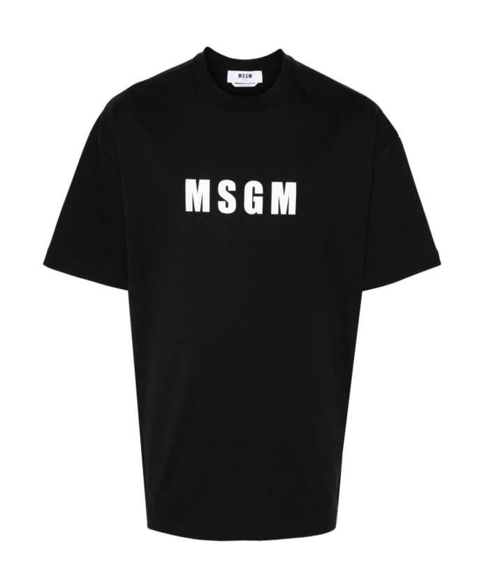 

Футболка с круглым вырезом и логотипом Msgm, черный