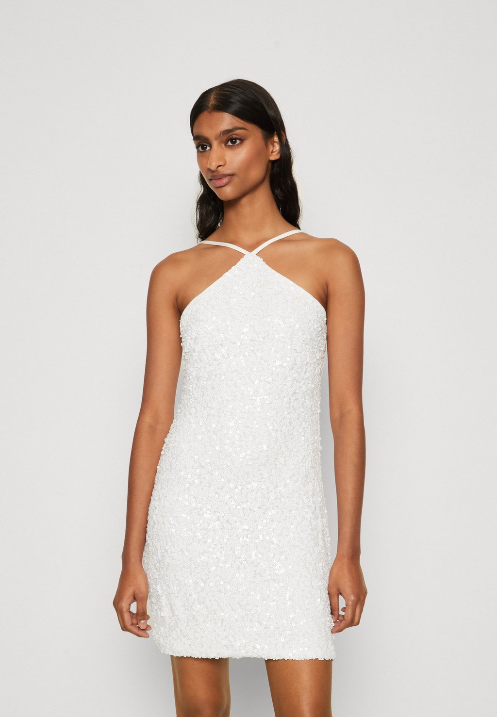 Элегантное платье Yasariella Sequin Mini Dress YAS, цвет star white