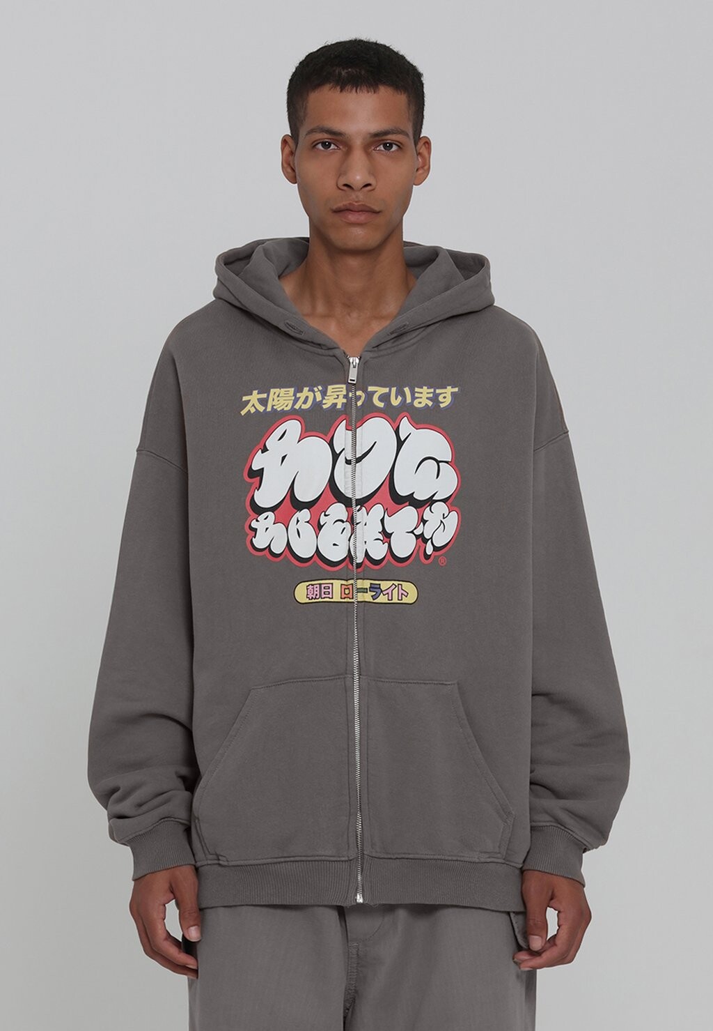 

Толстовка на молнии ARCADE ZIP HOODIE UNISEX LOW LIGHTS STUDIOS, стираный серый