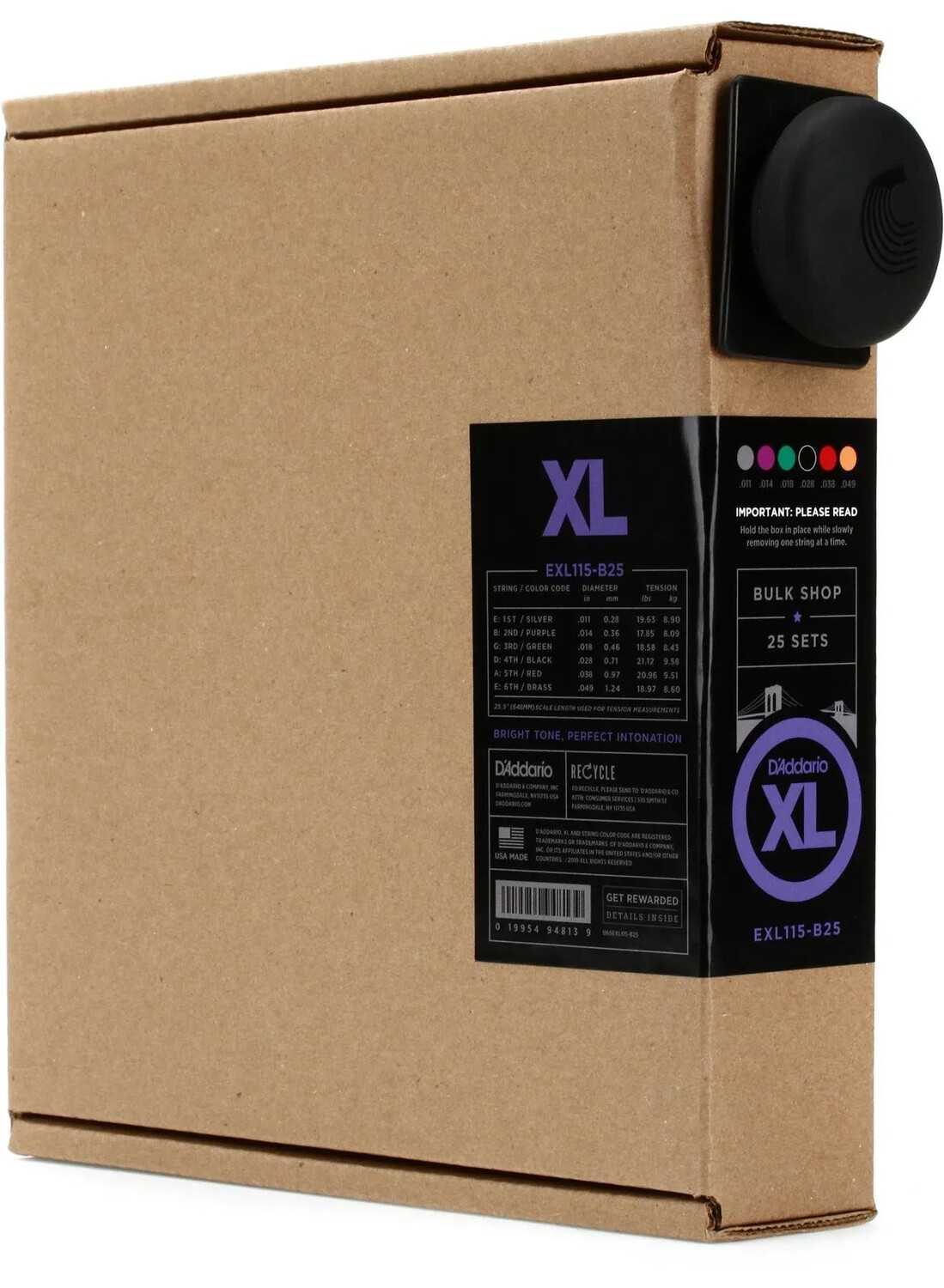 

Струны для электрогитары D'Addario EXL115 XL с никелевой обмоткой — .011–.049, средние (25 шт.)