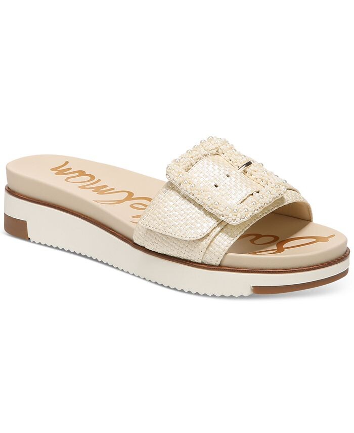

Женские шлепанцы на платформе Ariane с пряжкой Sam Edelman, серебро