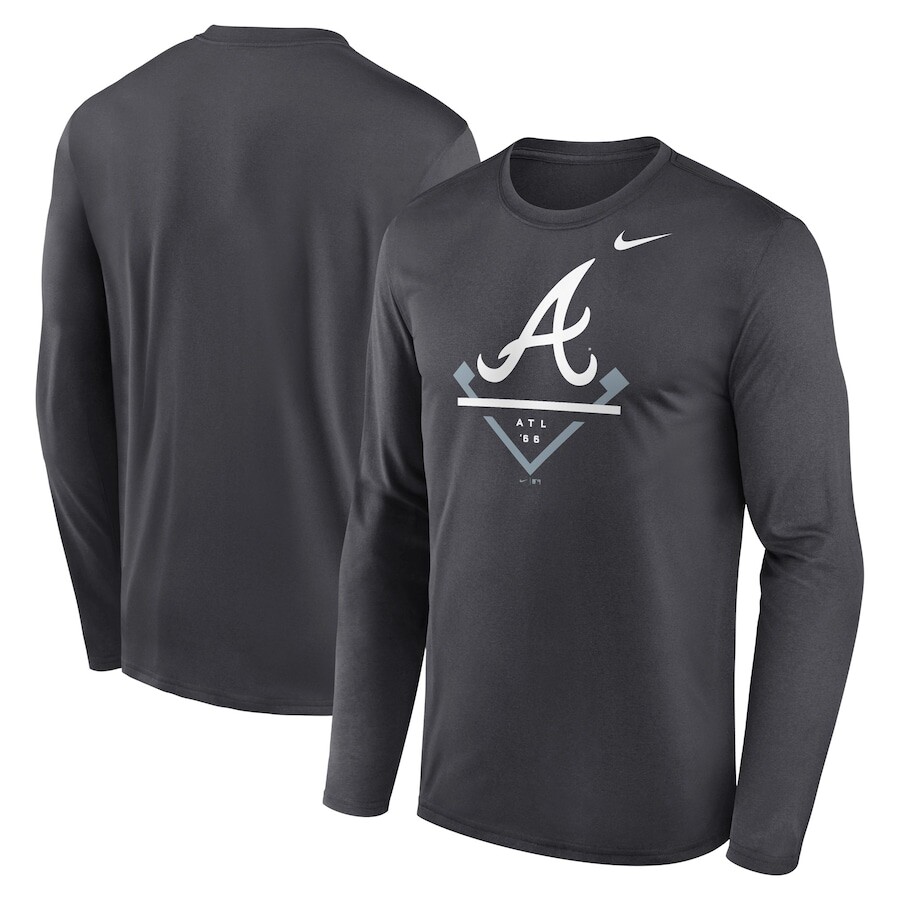 

Футболка с длинным рукавом Nike Atlanta Braves, антрацит