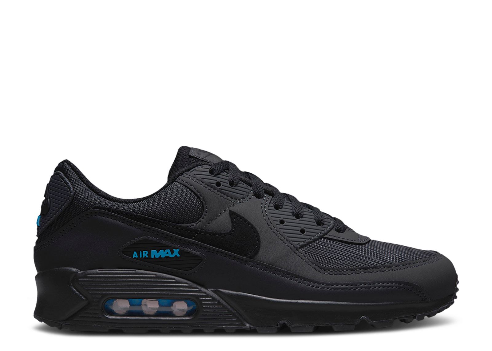 Кроссовки Nike Air Max 90 'Dark Smoke Laser Blue', черный кроссовки nike sportswear air max 90 dark smoke grey black laser blue