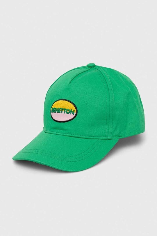 

Детская хлопковая бейсболка United Colors of Benetton, зеленый