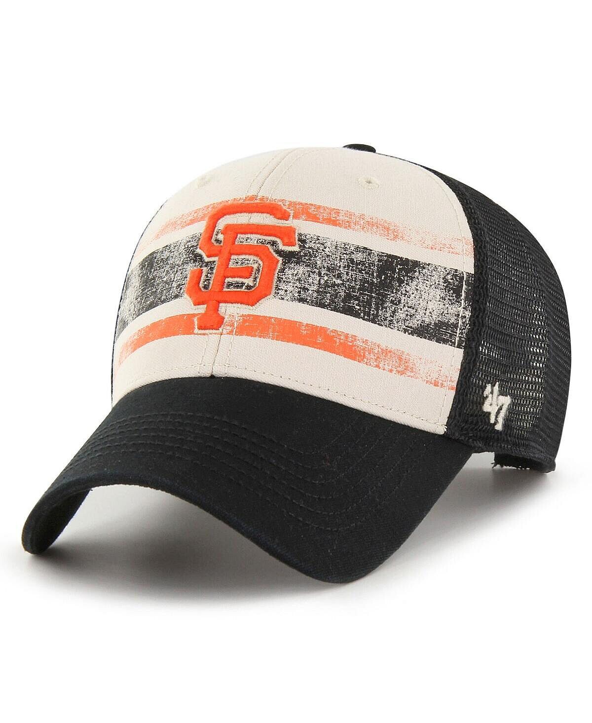 

Мужская кремовая черная регулируемая кепка San Francisco Giants Breakout MVP Trucker '47 Brand
