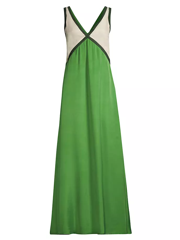 Платье макси Sonora Naomi с цветными блоками Sancia, цвет bottle green