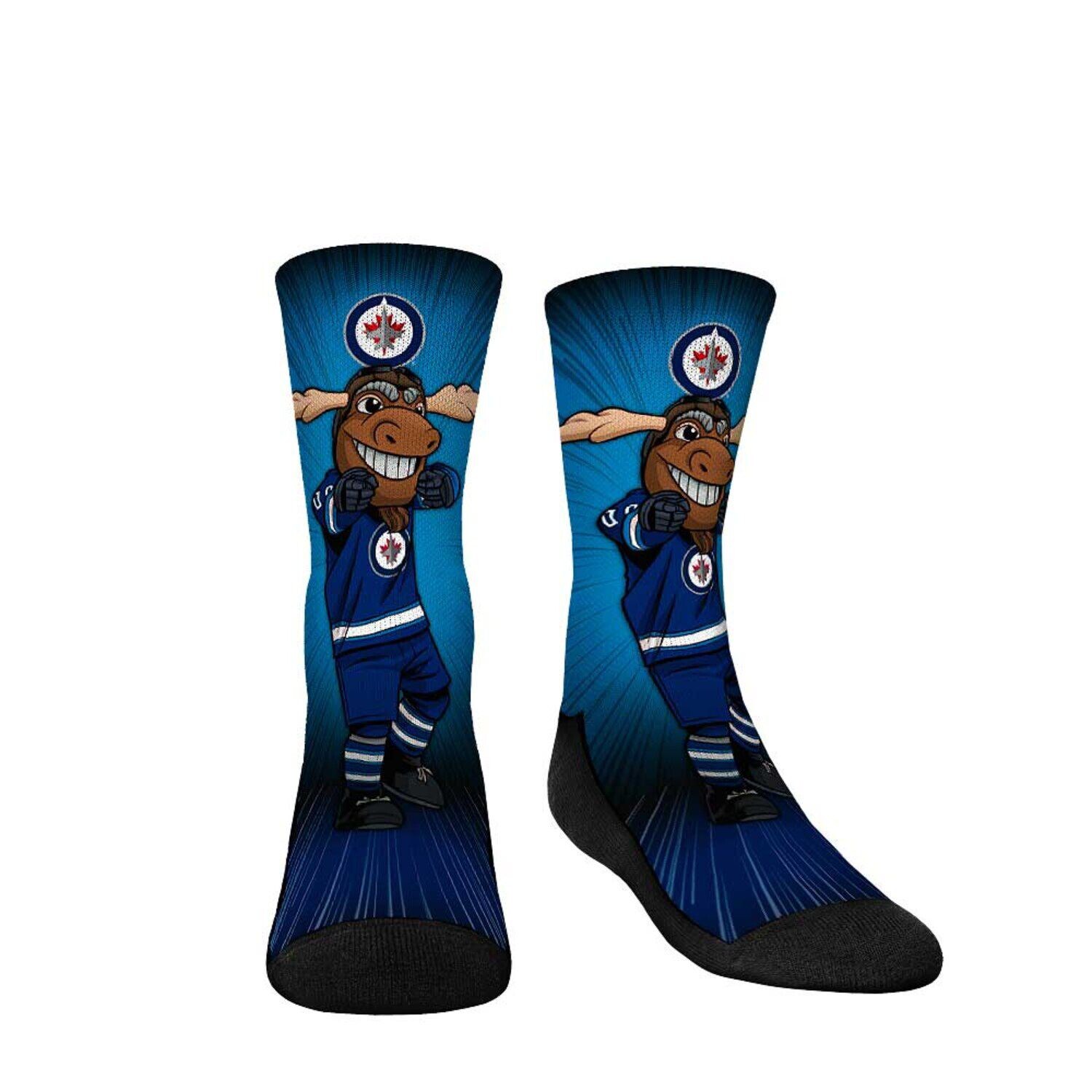 

Молодежные носки Rock Em Носки Winnipeg Jets с талисманом Pump Up Crew Unbranded