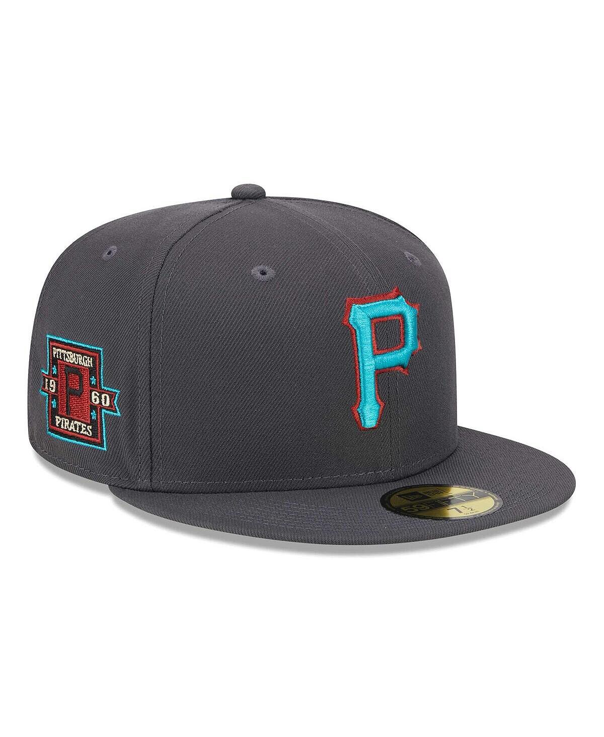 

Мужская графитовая приталенная шляпа Pittsburgh Pirates с принтом 59FIFTY New Era