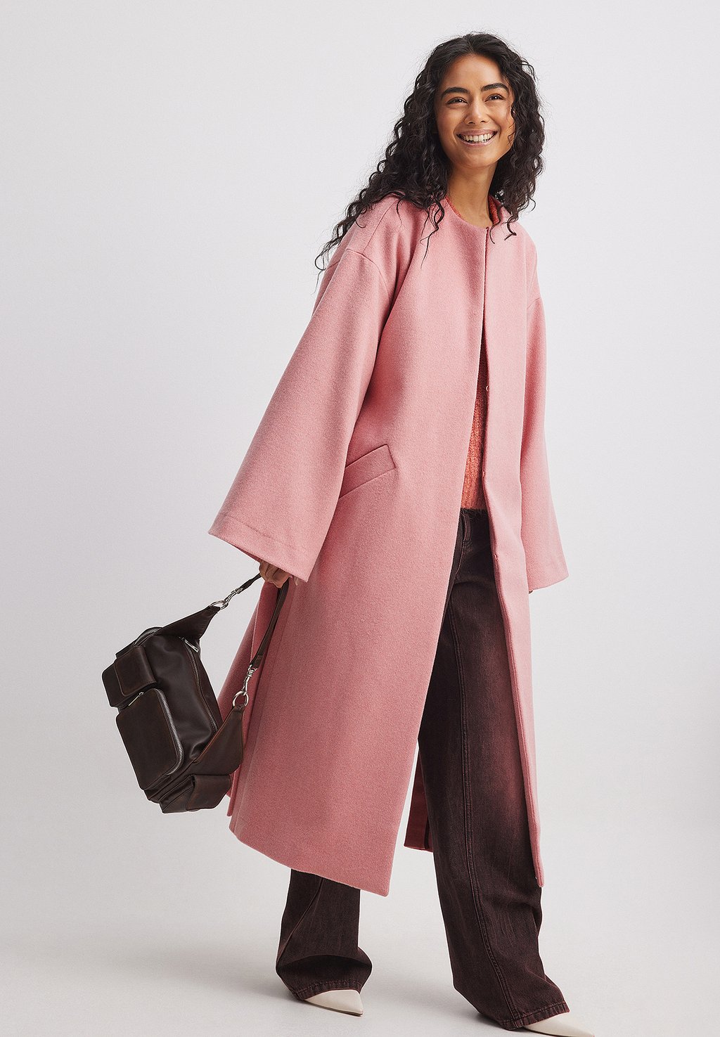 Классическое пальто NA-KD, цвет pink классическое пальто na kd цвет light beige