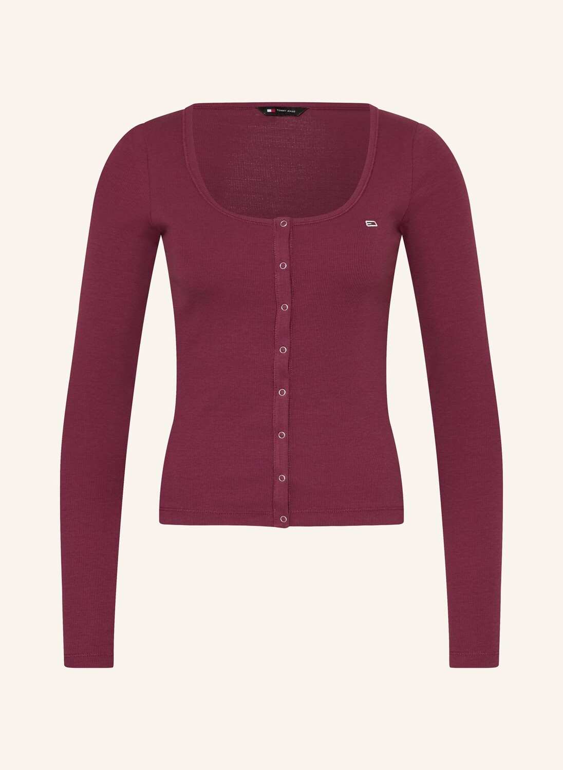 Лонгслив TOMMY JEANS, темно-красный