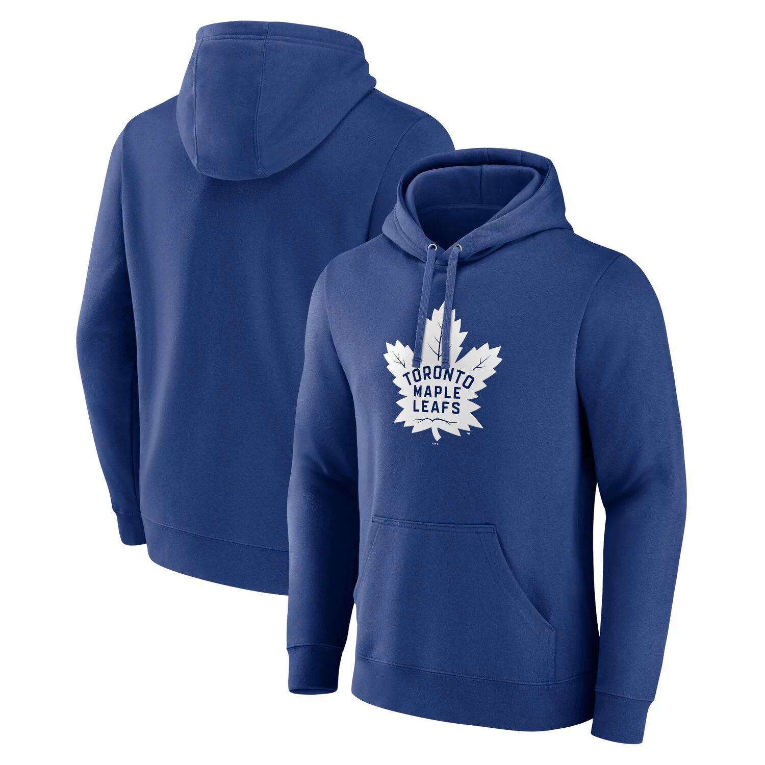 

Мужской синий пуловер с капюшоном с фирменным логотипом Toronto Maple Leafs Primary Logo Fanatics