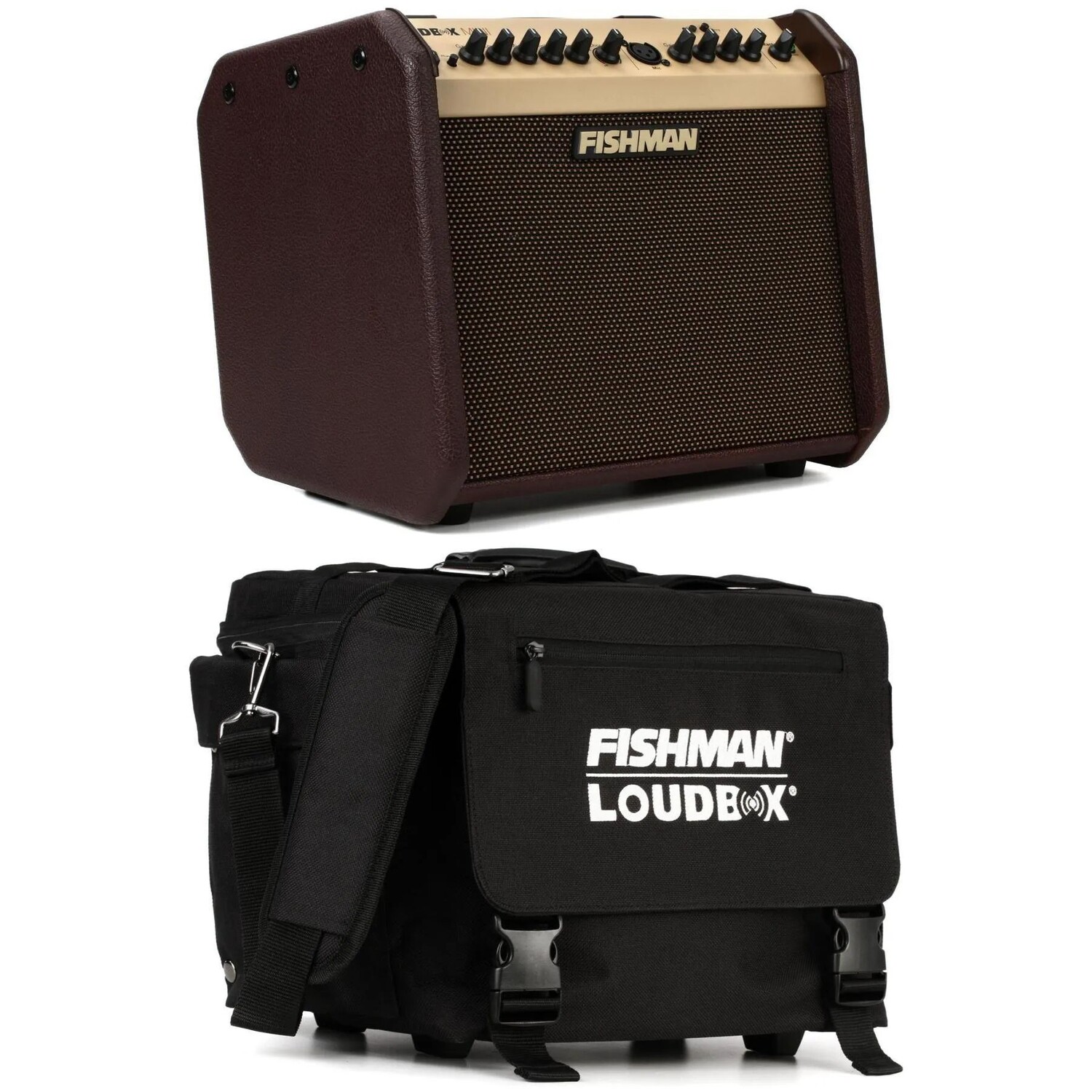 

Новый акустический комбинированный усилитель Fishman Loudbox Mini BT мощностью 60 Вт, 1 x 6,5-дюймовый акустический комбо и роскошная сумка для переноски