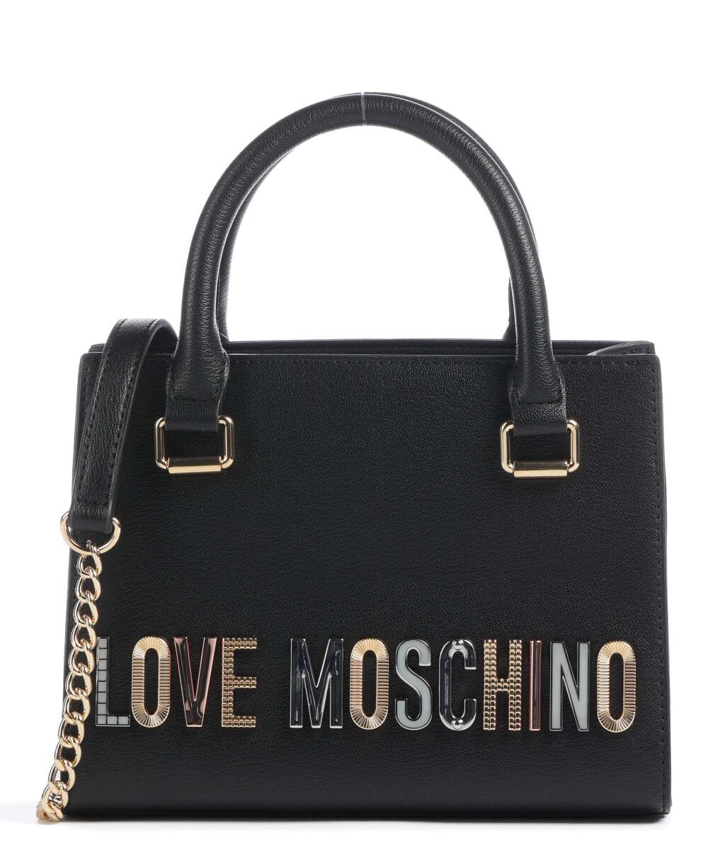 

Красочная сумка с логотипом из искусственной кожи Love Moschino, черный