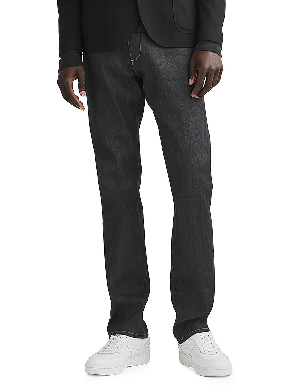 

Мужские темные прямые джинсы со средней посадкой Rag & Bone Jeans, синий