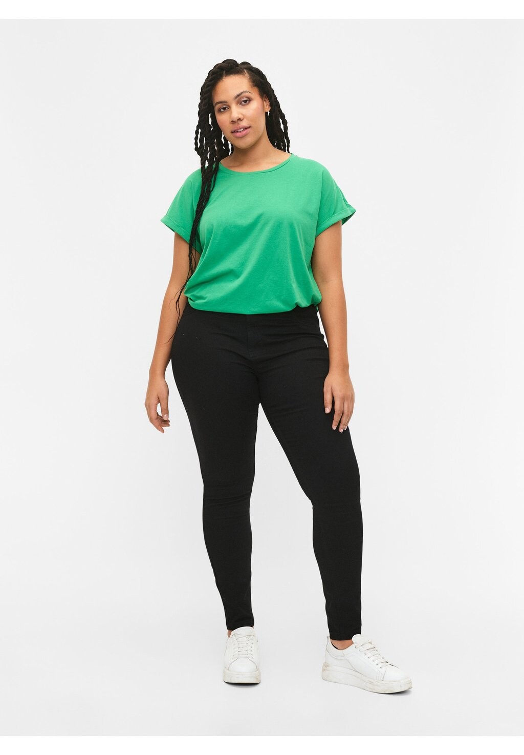 

Базовая футболка 2-PACK SHORT SLEEVED Zizzi, цвет kelly green black