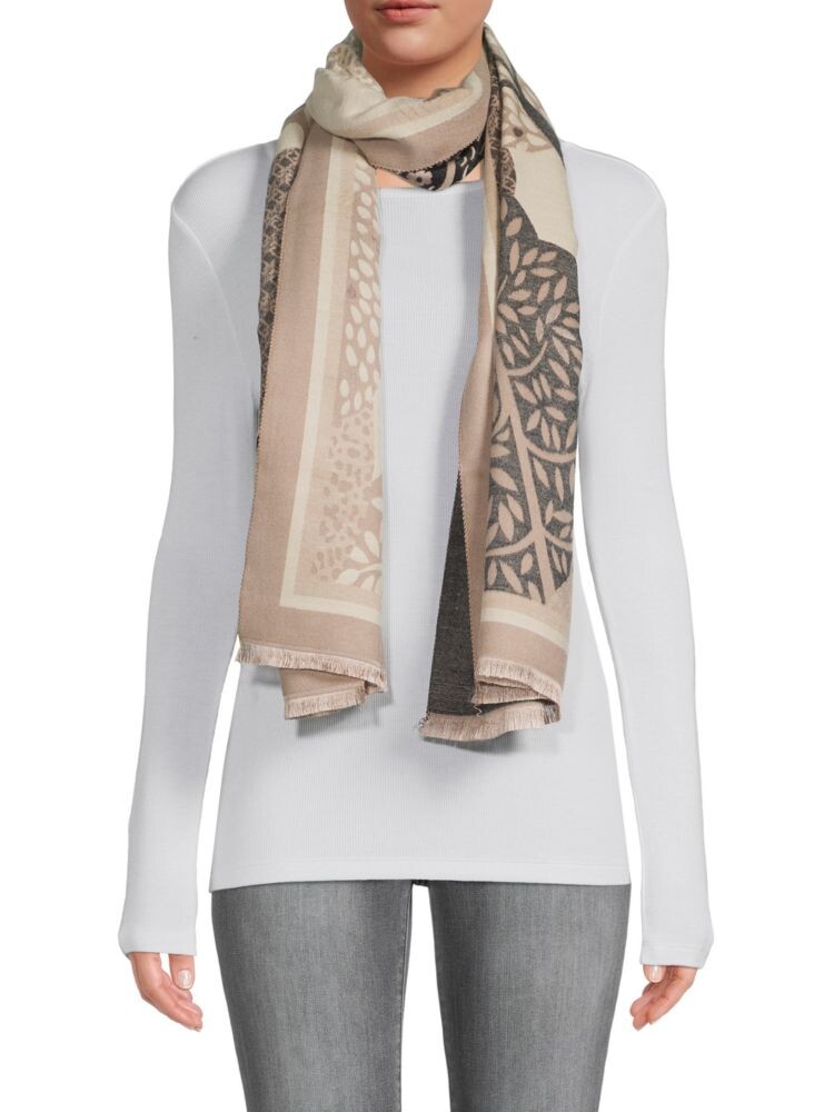 

Двусторонний шарф с принтом Saachi, цвет Beige Grey