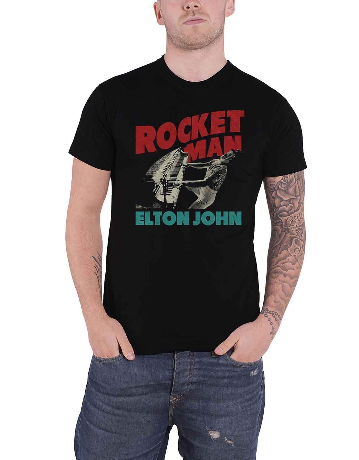 Футболка Rocketman Piano Elton John, черный футболка rocketman piano elton john черный