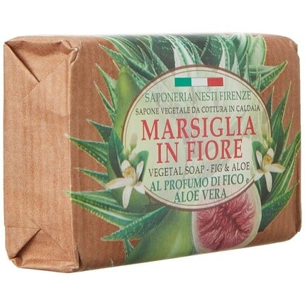 

Натуральное мыло Saponeria Nesti Firenze Marsiglia in Fiore с ароматом инжира и алоэ, 4,4 унции (125 г) - импорт из Италии Nesti Dante