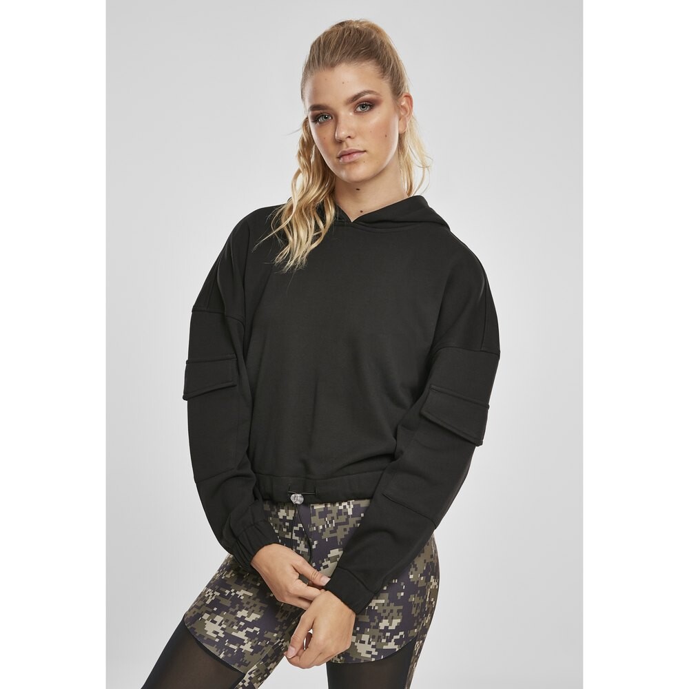 

Толстовка Urban Classics Short Worker Hooded, черный