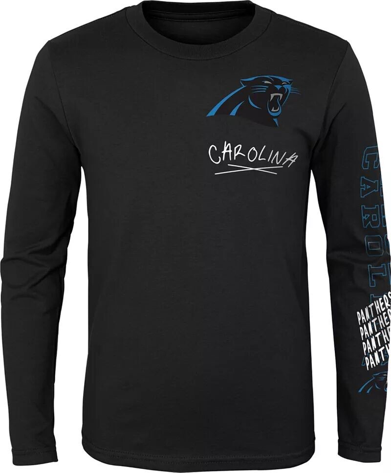

Nfl Team Apparel Молодежная футболка команды Carolina Panthers Drip Black с длинными рукавами