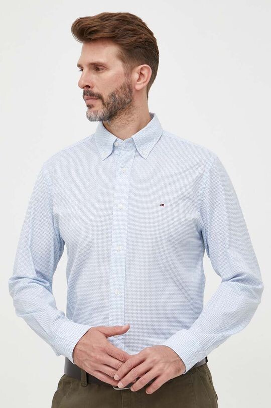 

Хлопковая рубашка Tommy Hilfiger, синий