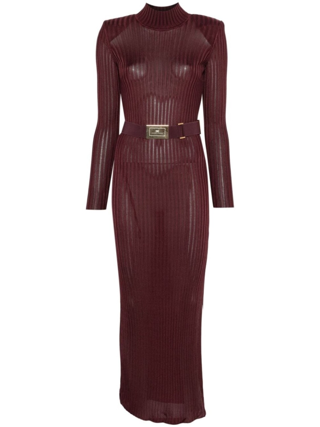 

Платье макси Elisabetta Franchi с поясом, красный