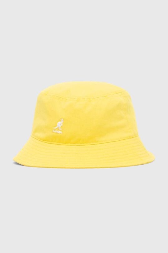 

Хлопковая шапка Washed Bucket Hat K4224HT WHITE Kangol, желтый