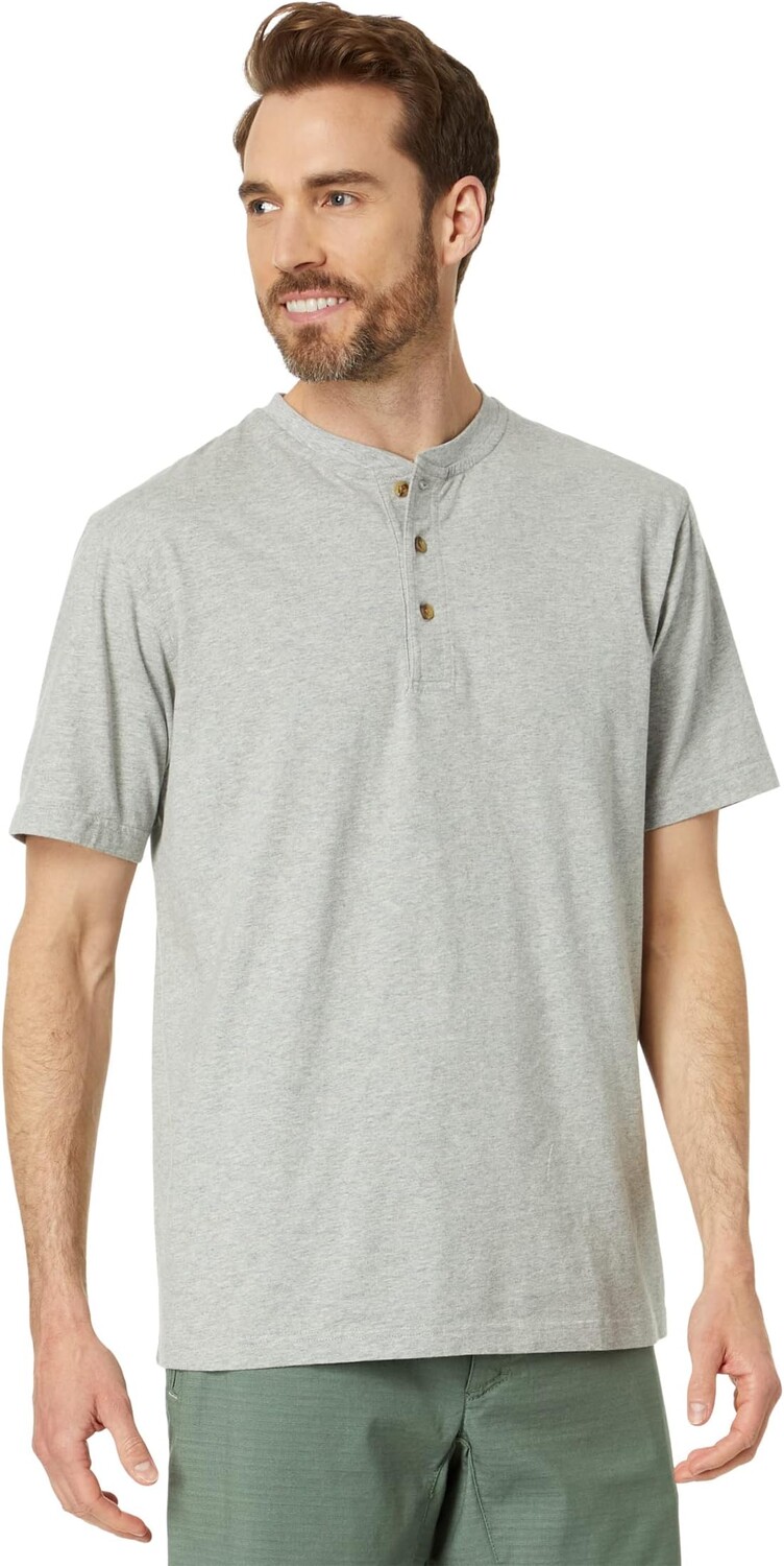 

Футболка Carefree Unshrinkable Henley с коротким рукавом L.L.Bean, цвет Gray Heather
