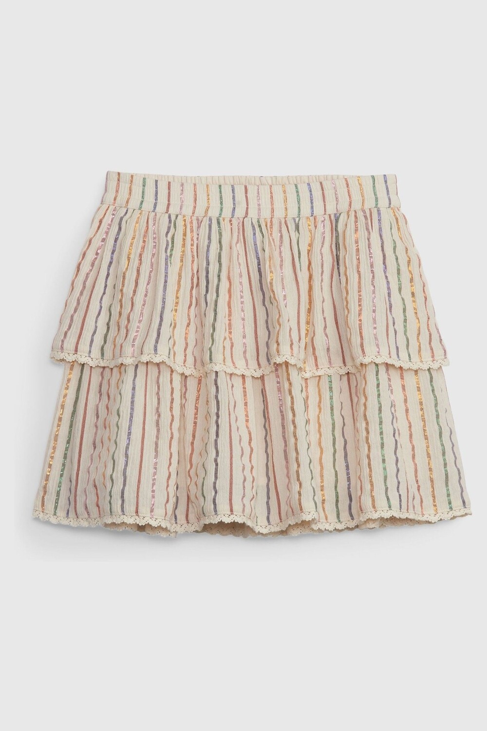 

Плиссированная юбка из жатой ткани Gap, белый