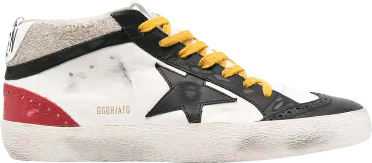 

Кроссовки Golden Goose Mid Star 'Black Red Yellow', белый