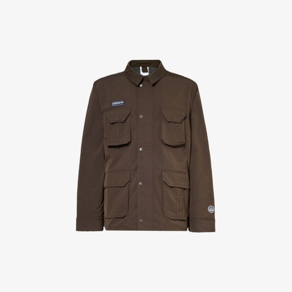 Куртка Haslingden из переработанного полиэстера с фирменной нашивкой Adidas, коричневый