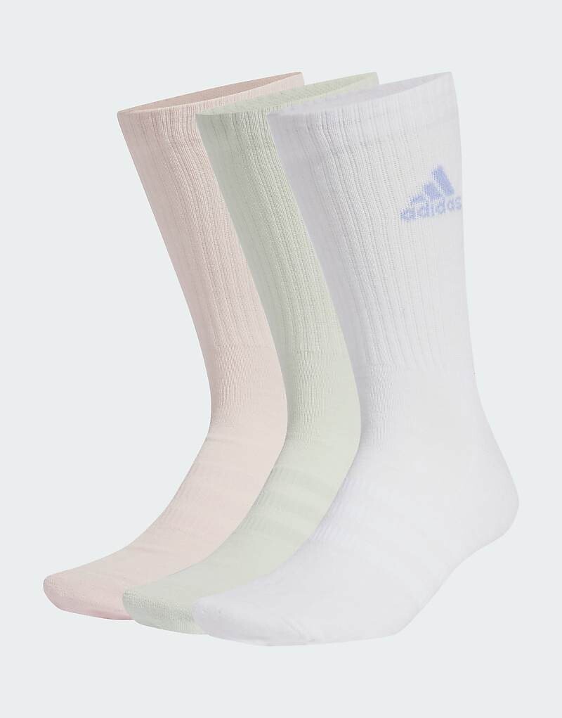 

adidas Performance – комплект из 3 пар белых носков с мягкой подкладкой