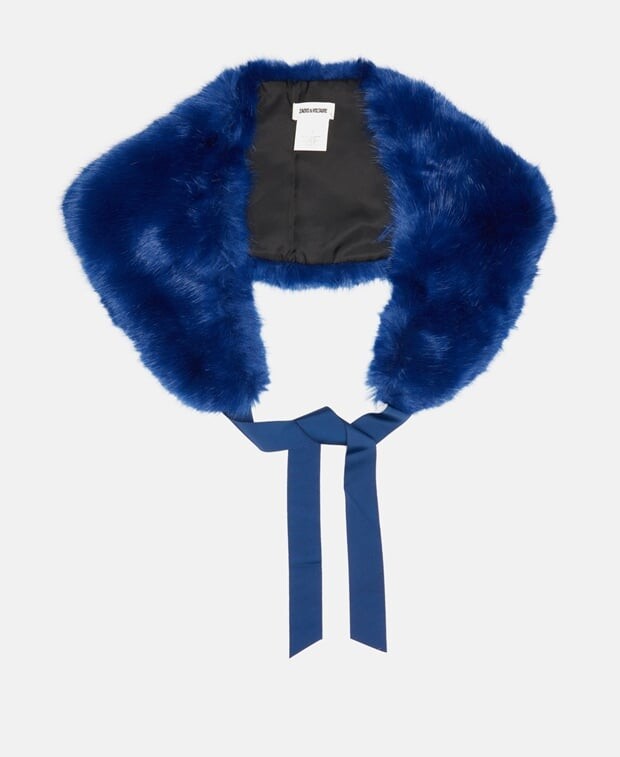 

Шарф из искусственного меха Zadig&Voltaire, синий