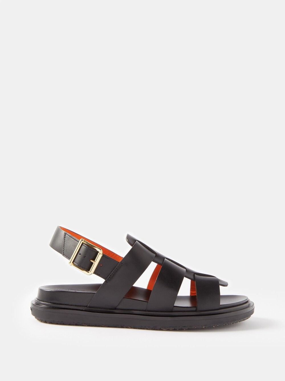

Кожаные сандалии fisherman Marni, черный
