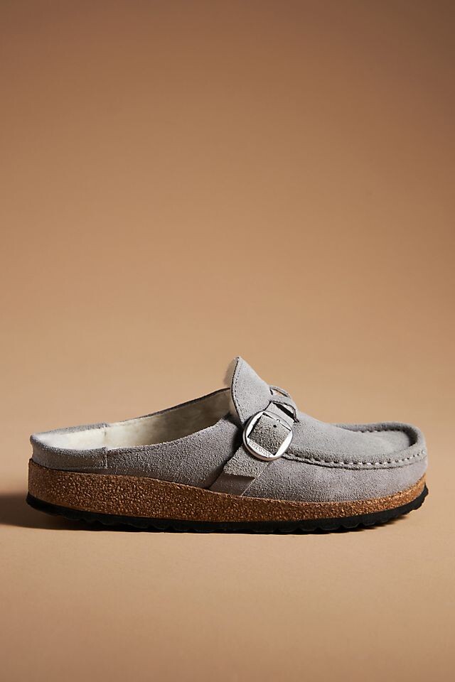 

Сабо Birkenstock Buckley из овчины, светло-серый