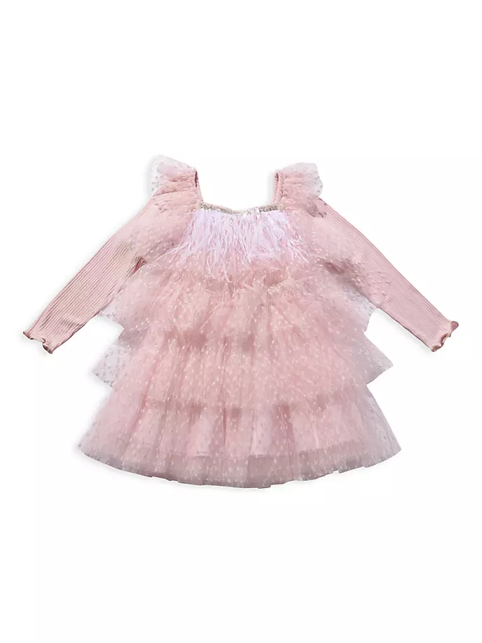 Многослойное платье-пачка для маленьких девочек и девочек Petite Hailey, розовый