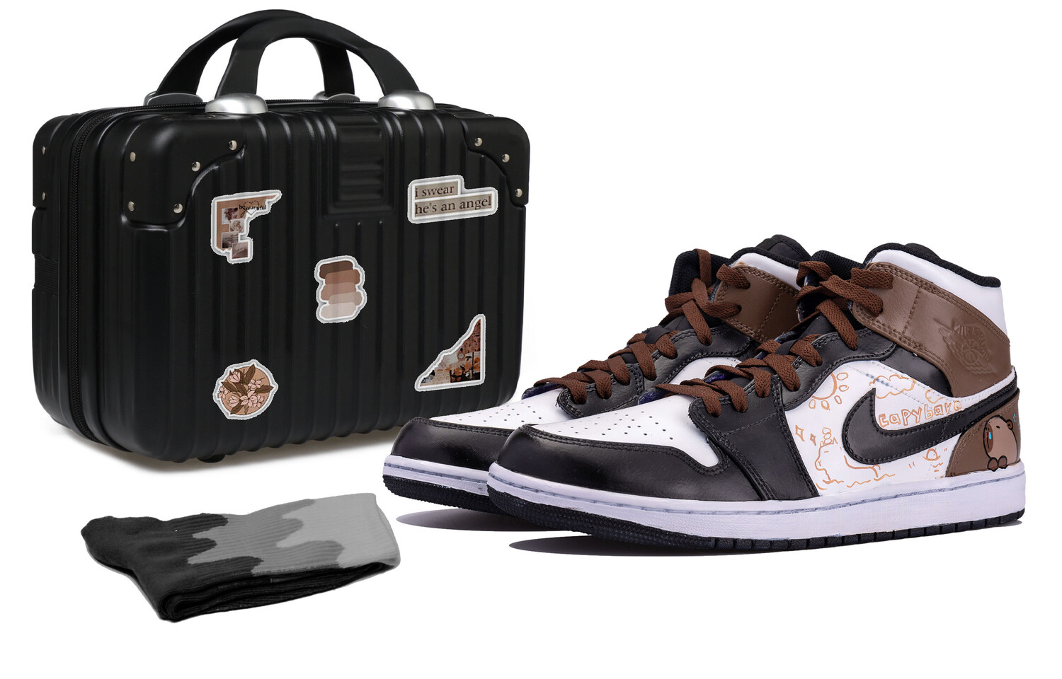 

Баскетбольные кроссовки Air 1 Vintage Men High-top Black/White/Brown Jordan