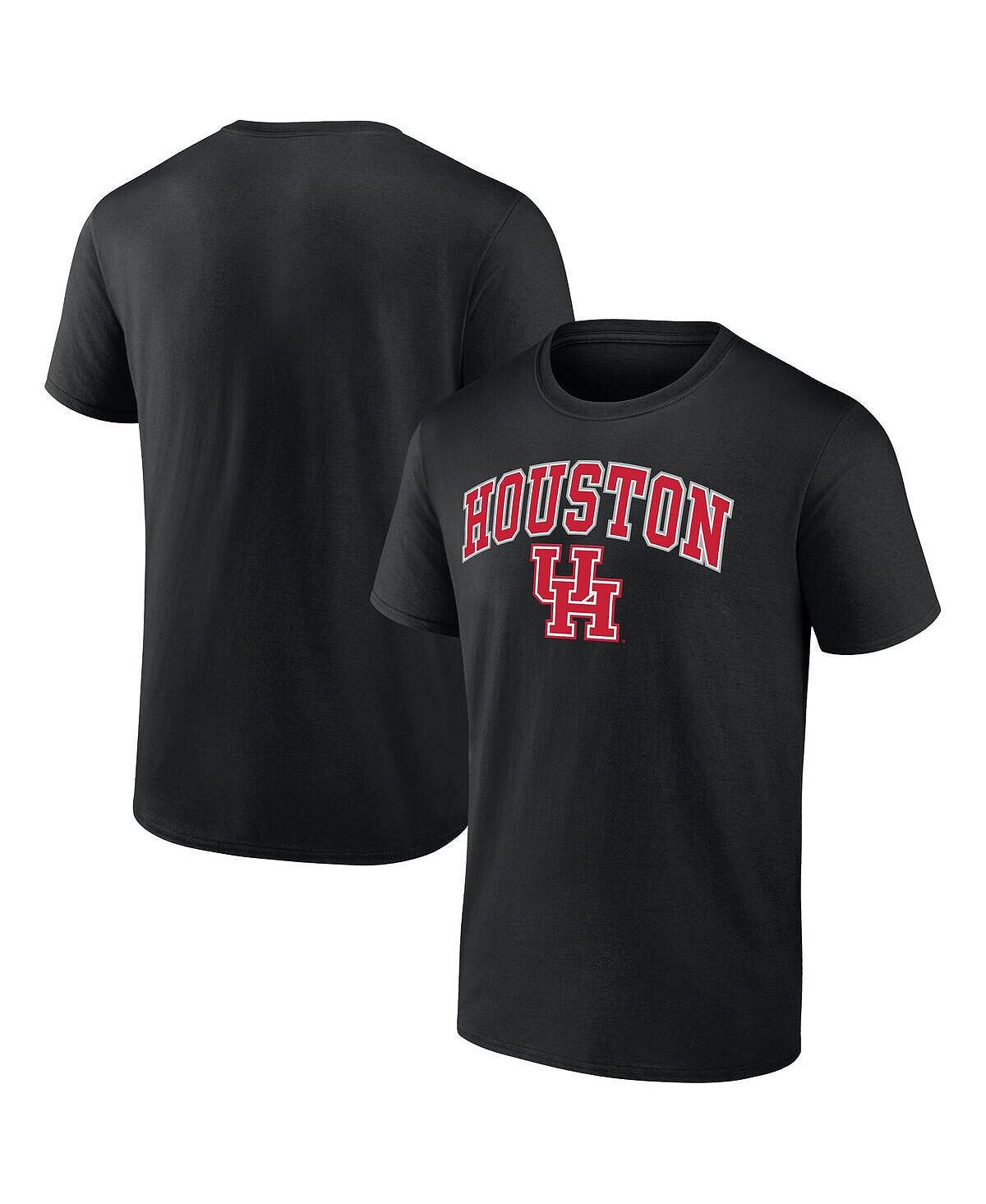 

Мужская черная футболка с логотипом Houston Cougars Campus Fanatics